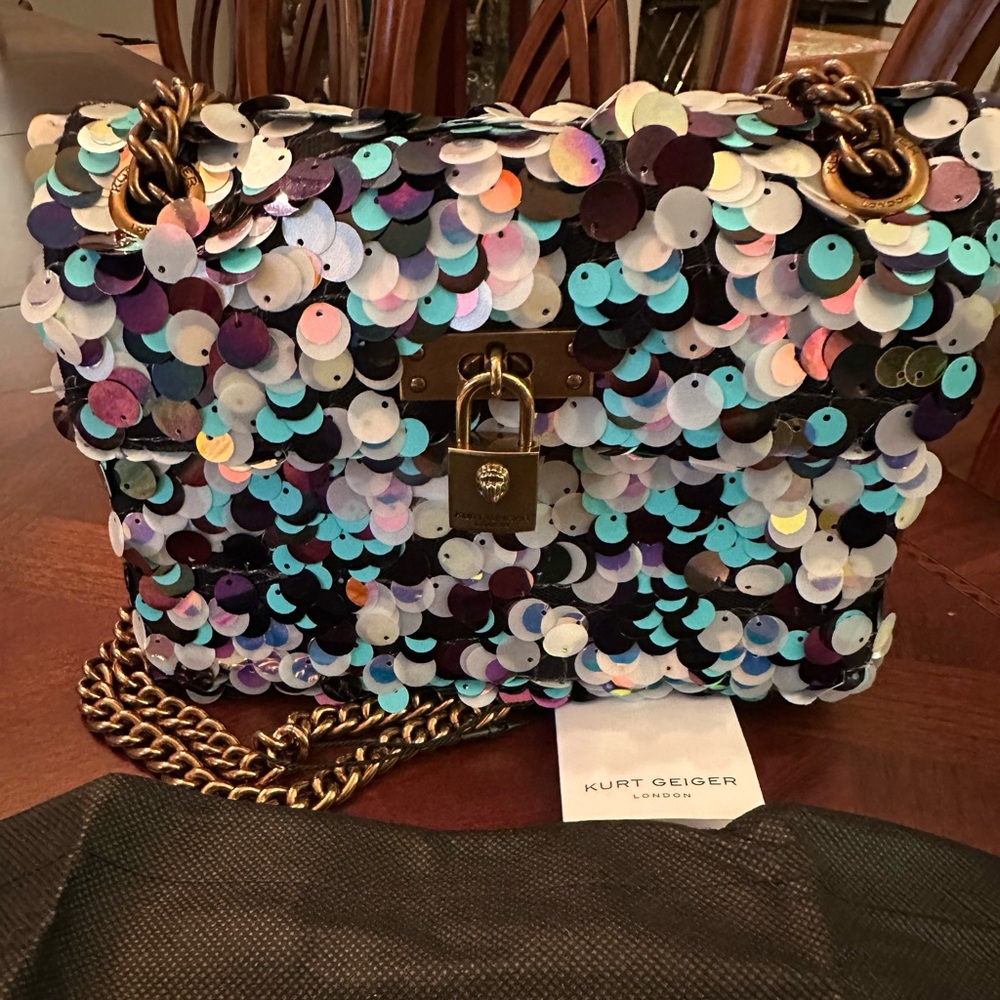 Kurt Geiger London Mini Brixton Sequin Crossbody Bag NWT and Dust Bag - Picture 2 of 11